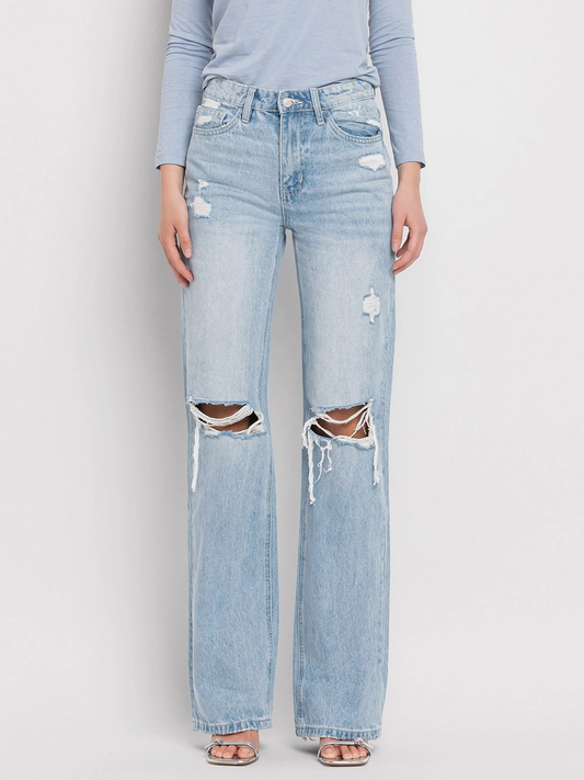 90's Super High Rise Flare Jeans