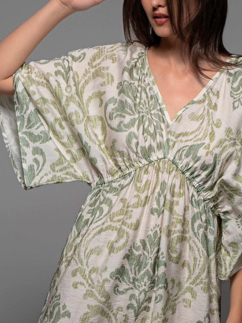 Vintage Kimono Sleeve Mini Dress