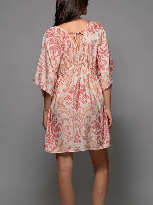 Vintage Kimono Sleeve Mini Dress