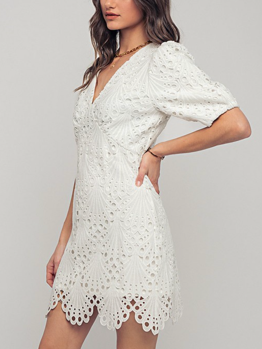 White Eyelet Lace Mini Dress Belle Rive Boutique White Eyelet Lace Mini Dress Belle Rive Boutique