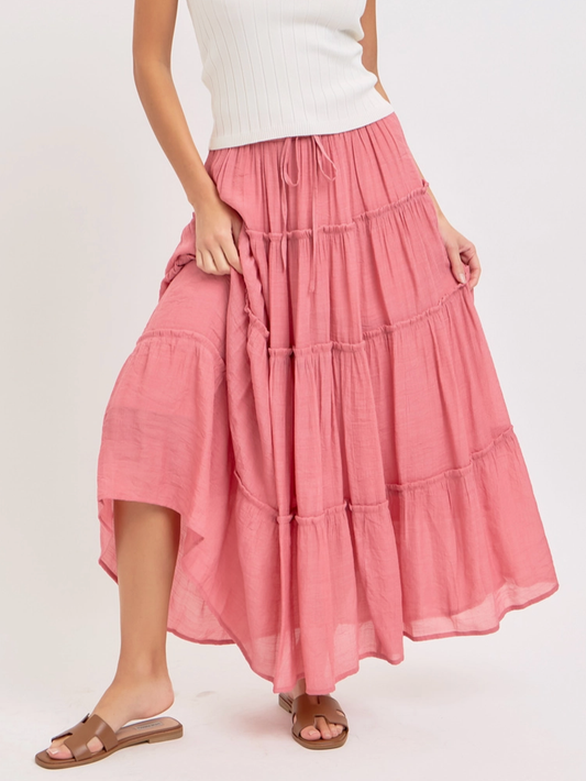 Flowy Tiered Maxi Skirt