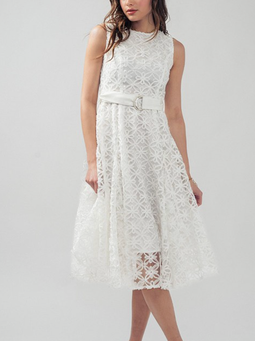 Daisy Lace White Midi Dress Belle Rive Boutique Daisy Lace White Midi Dress Belle Rive Boutique