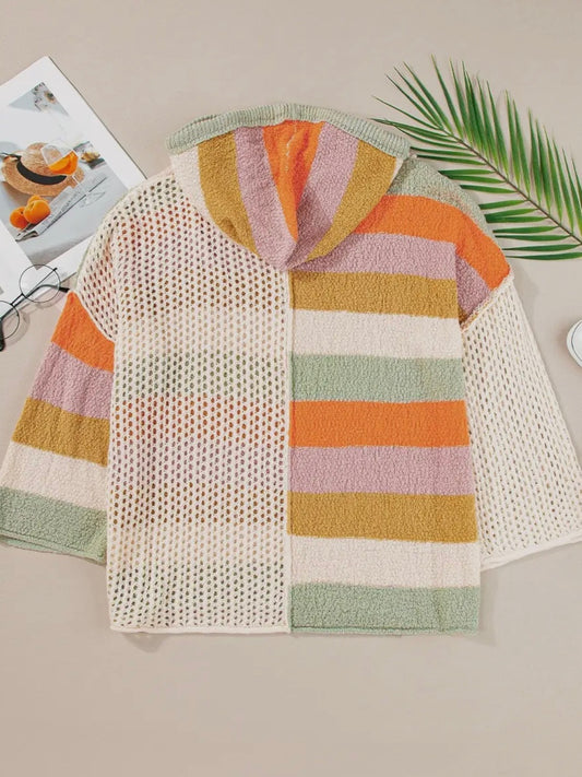 Rustic Rainbow Hooded Sweater