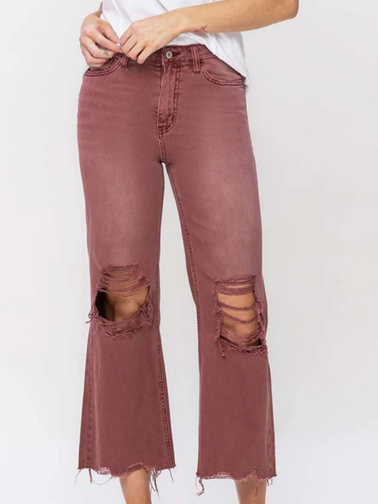 Rosewood 90's Vintage Crop Flare Jeans