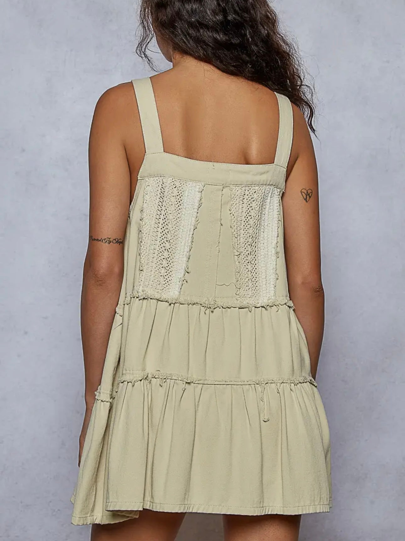 Beige Overall Lace Mini