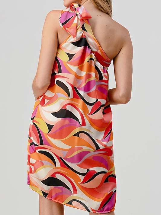 Sunburst Satin Dress