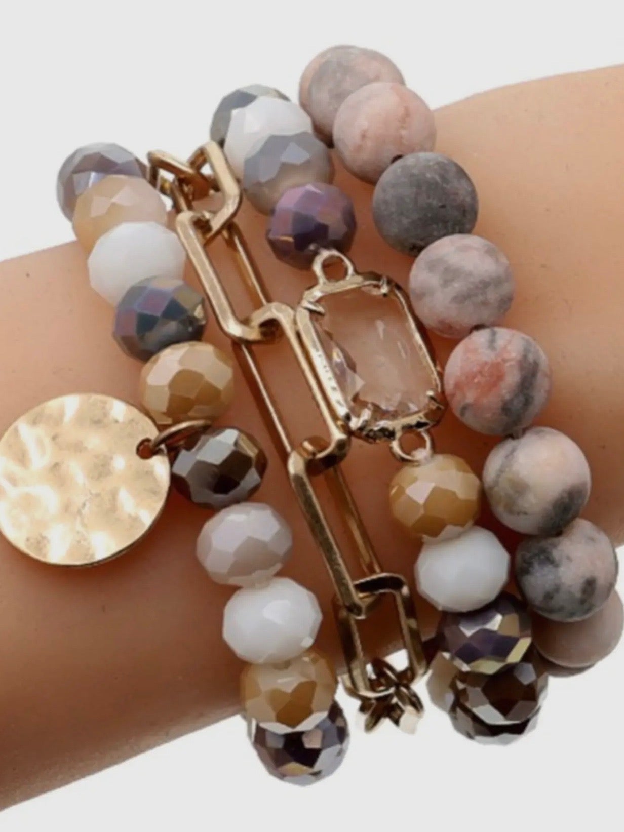 Multi Crystal Bracelet Set