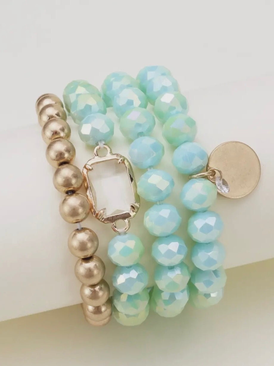 Crystal & Coin Bracelet