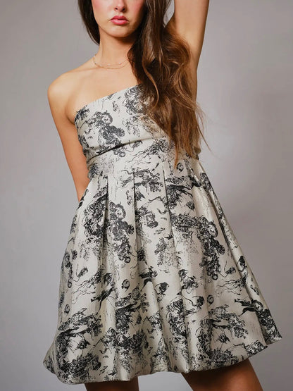 Bubble Hem Tie Back Mini