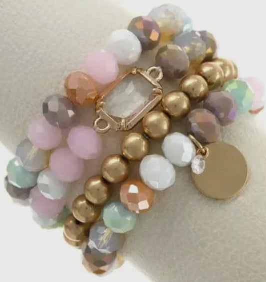 Crystal & Coin Bracelet