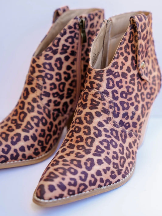 Corky’s Leopard Print Ankle Booties