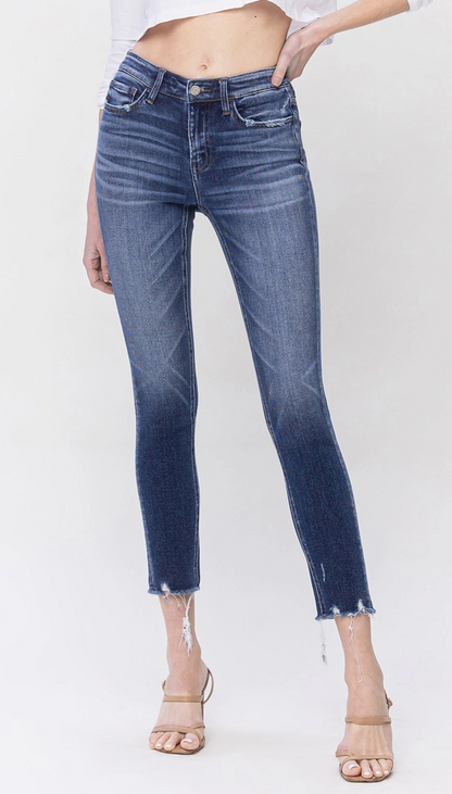 Mid Rise Crop Skinny Jeans