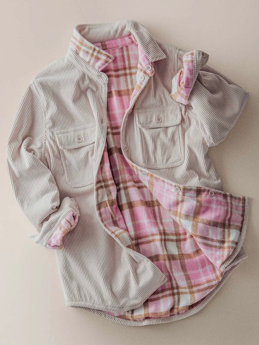 Cream Flannel-Lined Shacket