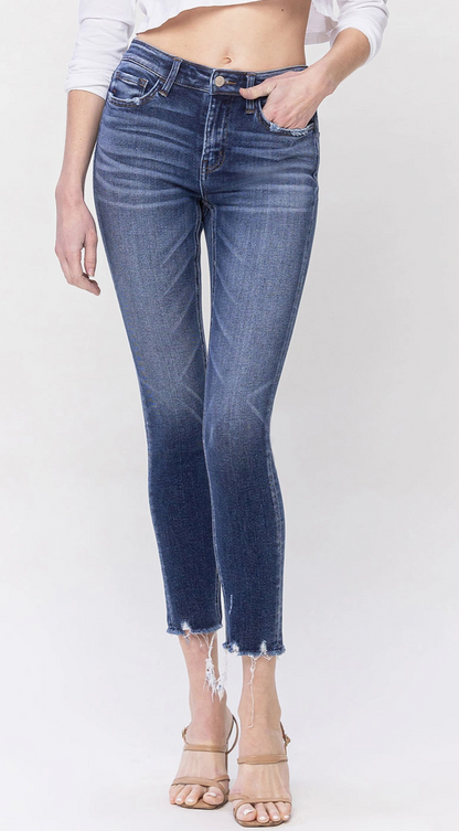 Mid Rise Crop Skinny Jeans