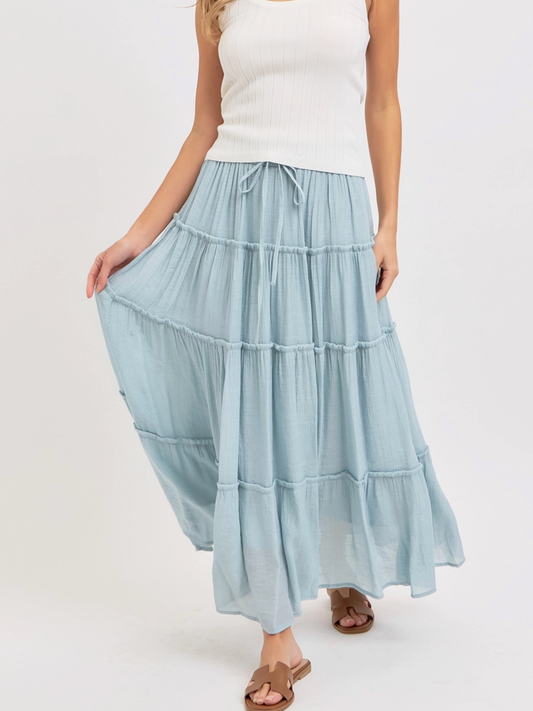 Flowy Tiered Maxi Skirt