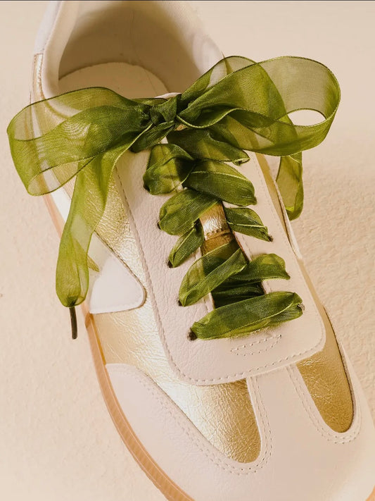 Green Sheer Shoelaces