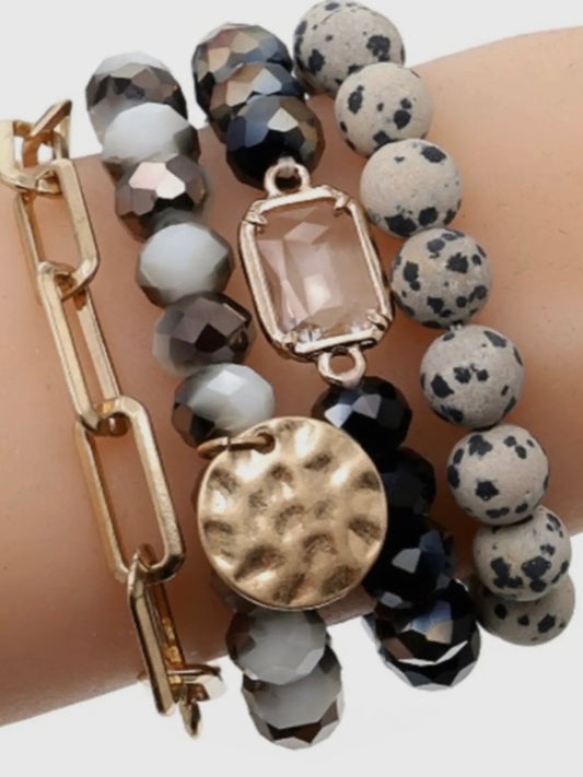 Dalmatian Crystal Bracelet Set