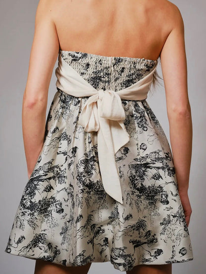 Bubble Hem Tie Back Mini