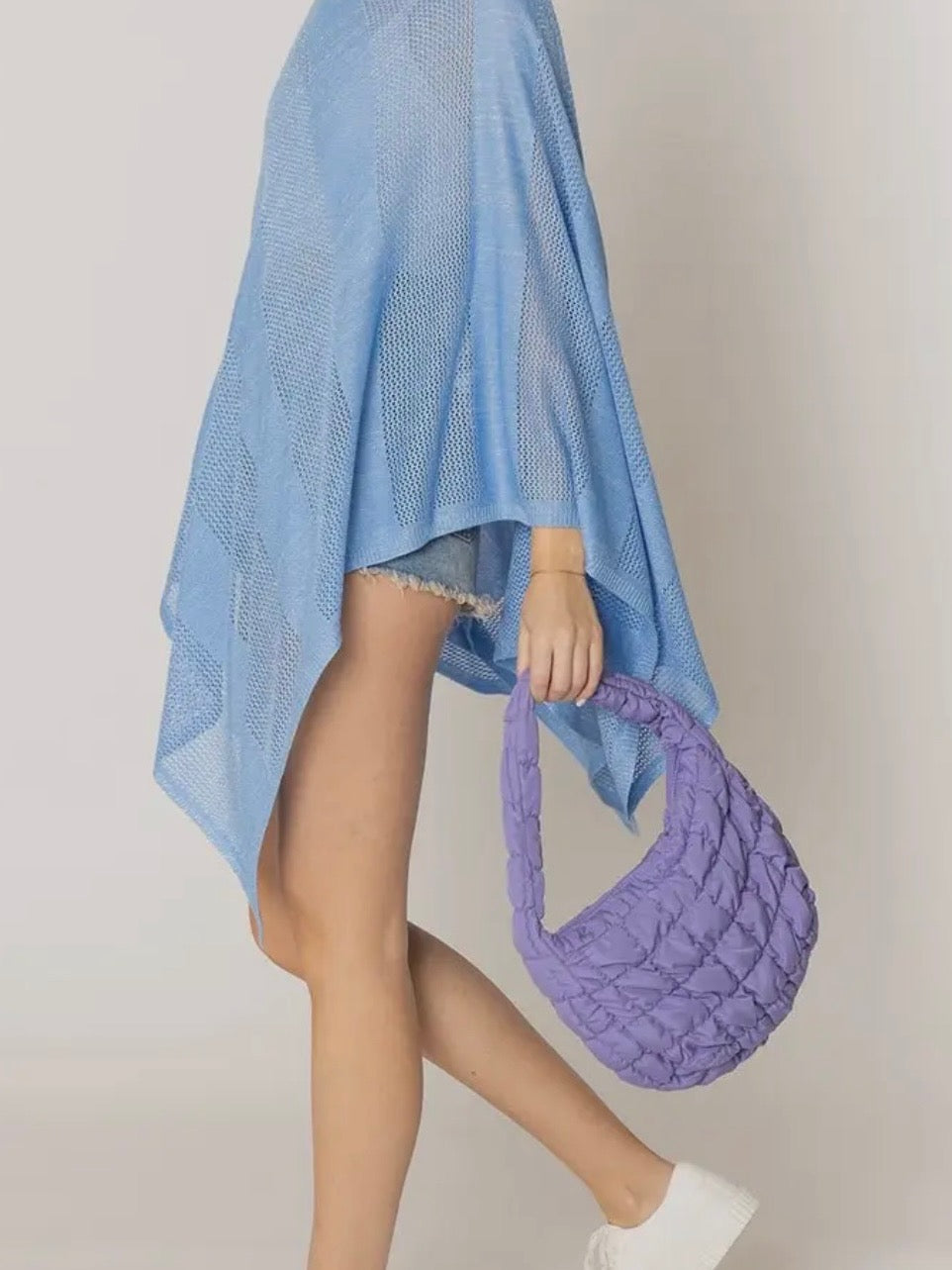 Lavender Small Quilted Puffer Tote