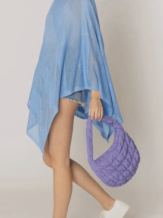 Lavender Small Quilted Puffer Tote