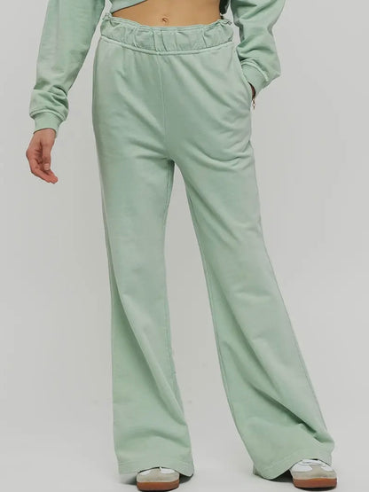 Mint Wide Leg Elastic Pants