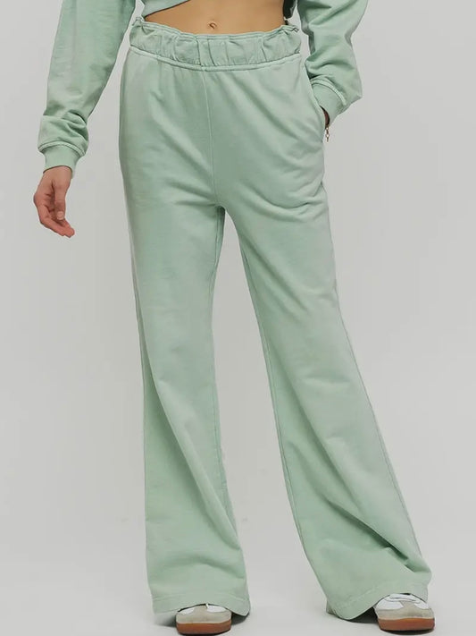 Mint Wide Leg Elastic Pants