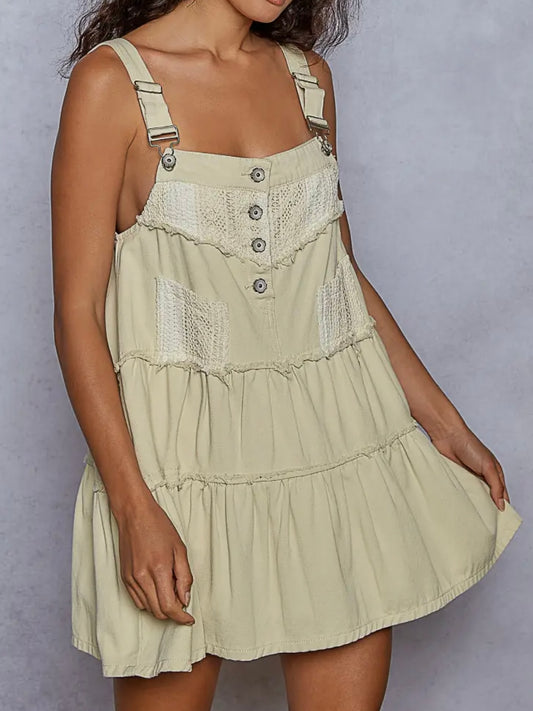 Beige Overall Lace Mini