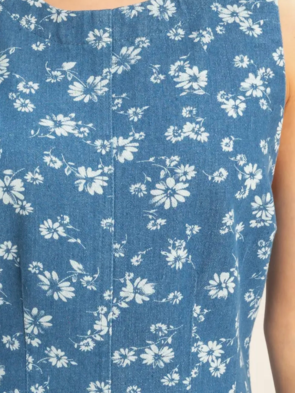 Sleeveless Floral A-Line Dress