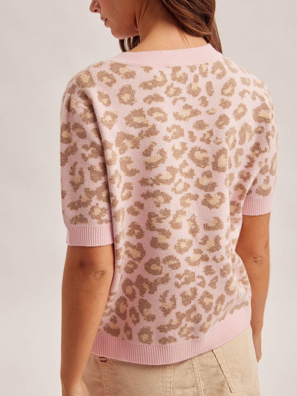 Pink Leopard Short Sleeve Cardigan – Belle Rive Boutique