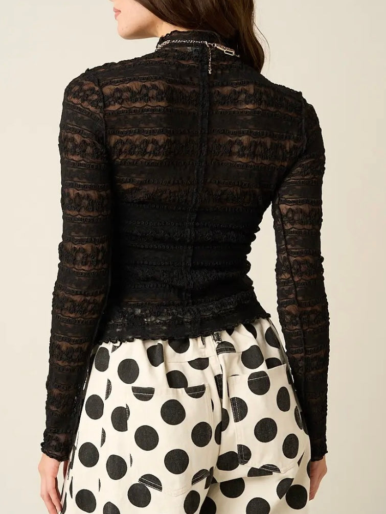 Midnight Lace Mesh Top