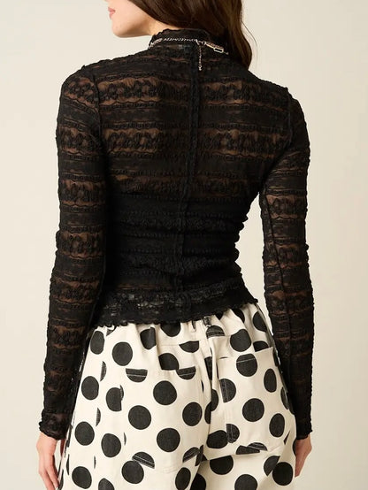 Midnight Lace Mesh Top