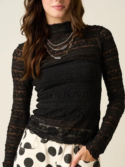 Midnight Lace Mesh Top