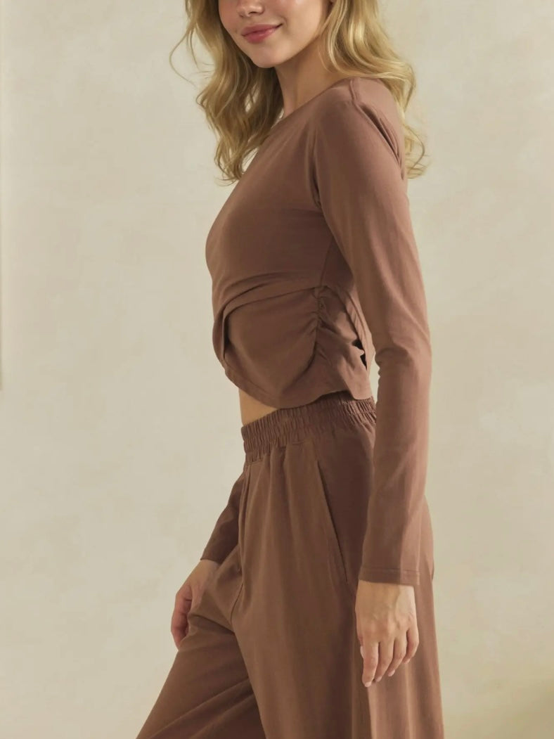 Mocha Cozy Twist Lounge Set