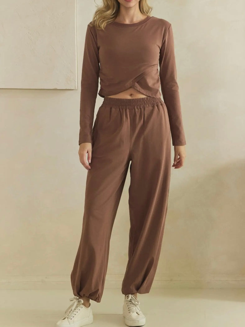 Mocha Cozy Twist Lounge Set