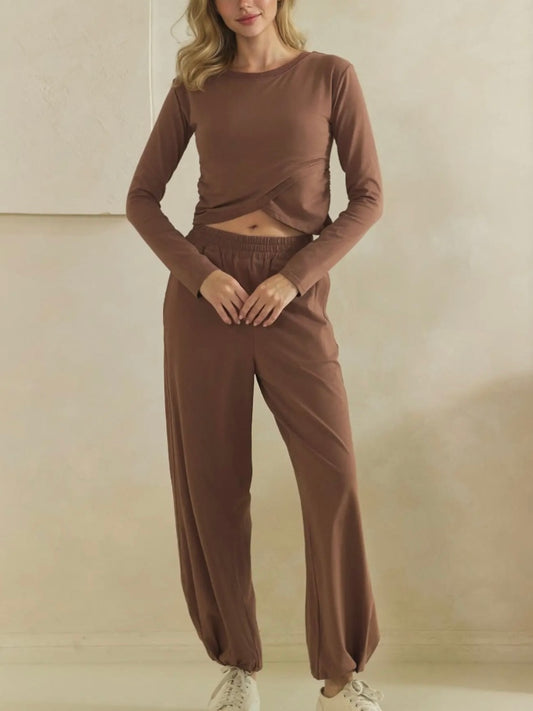 Mocha Cozy Twist Lounge Set