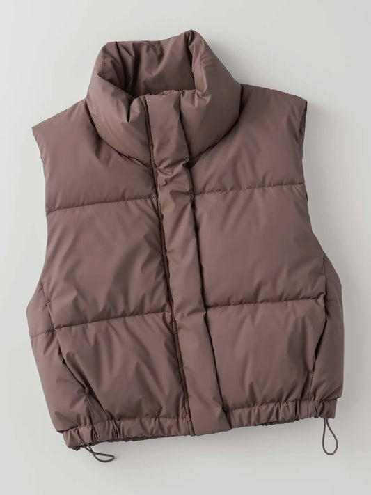 Espresso Adjustable Puffer Vest