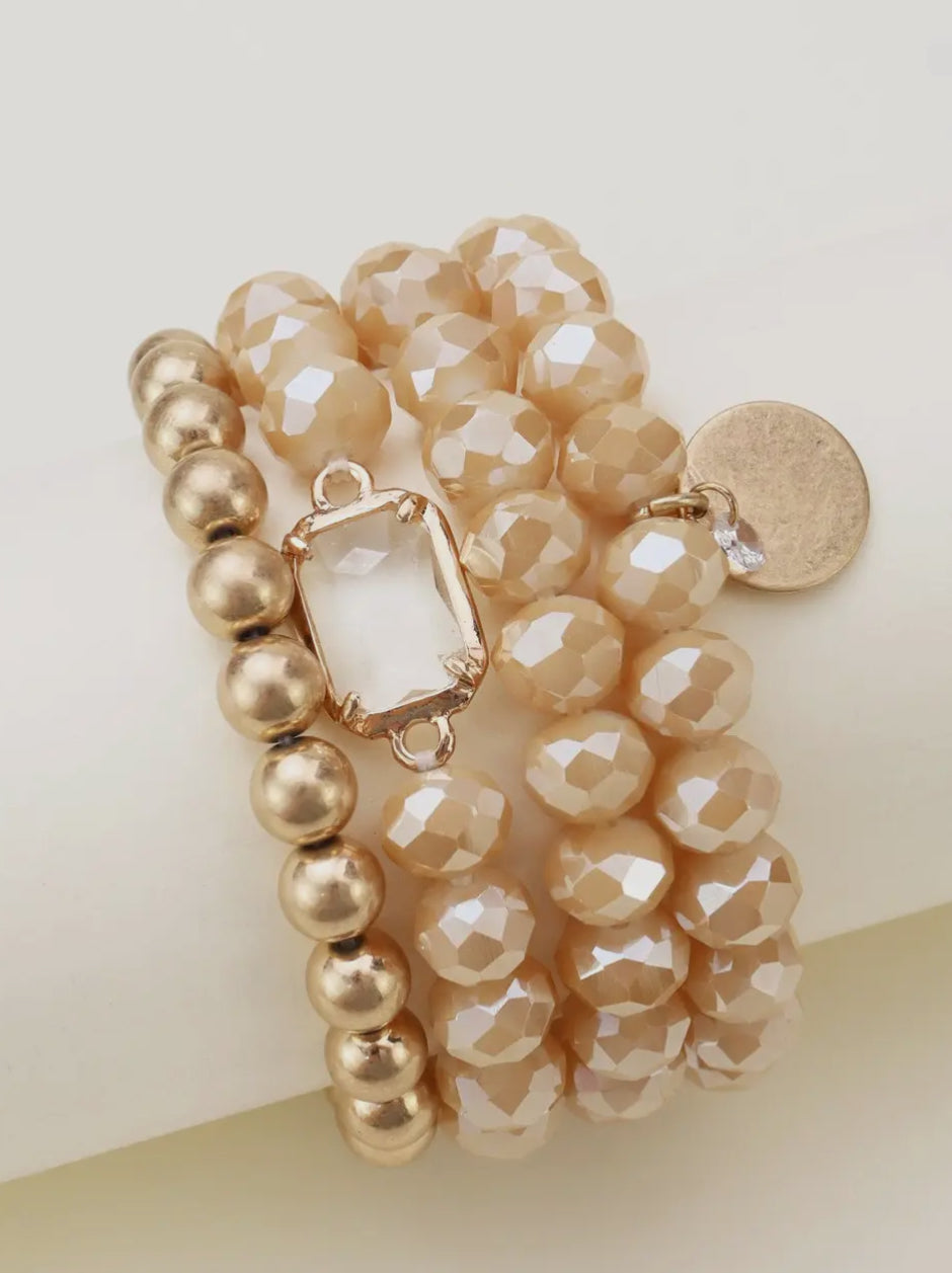 Crystal & Coin Bracelet