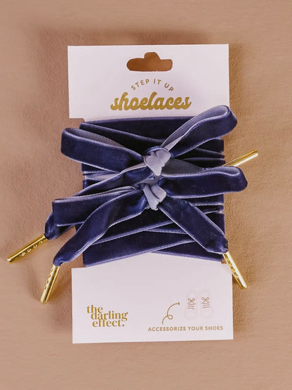 Velvet Blue Shoelaces
