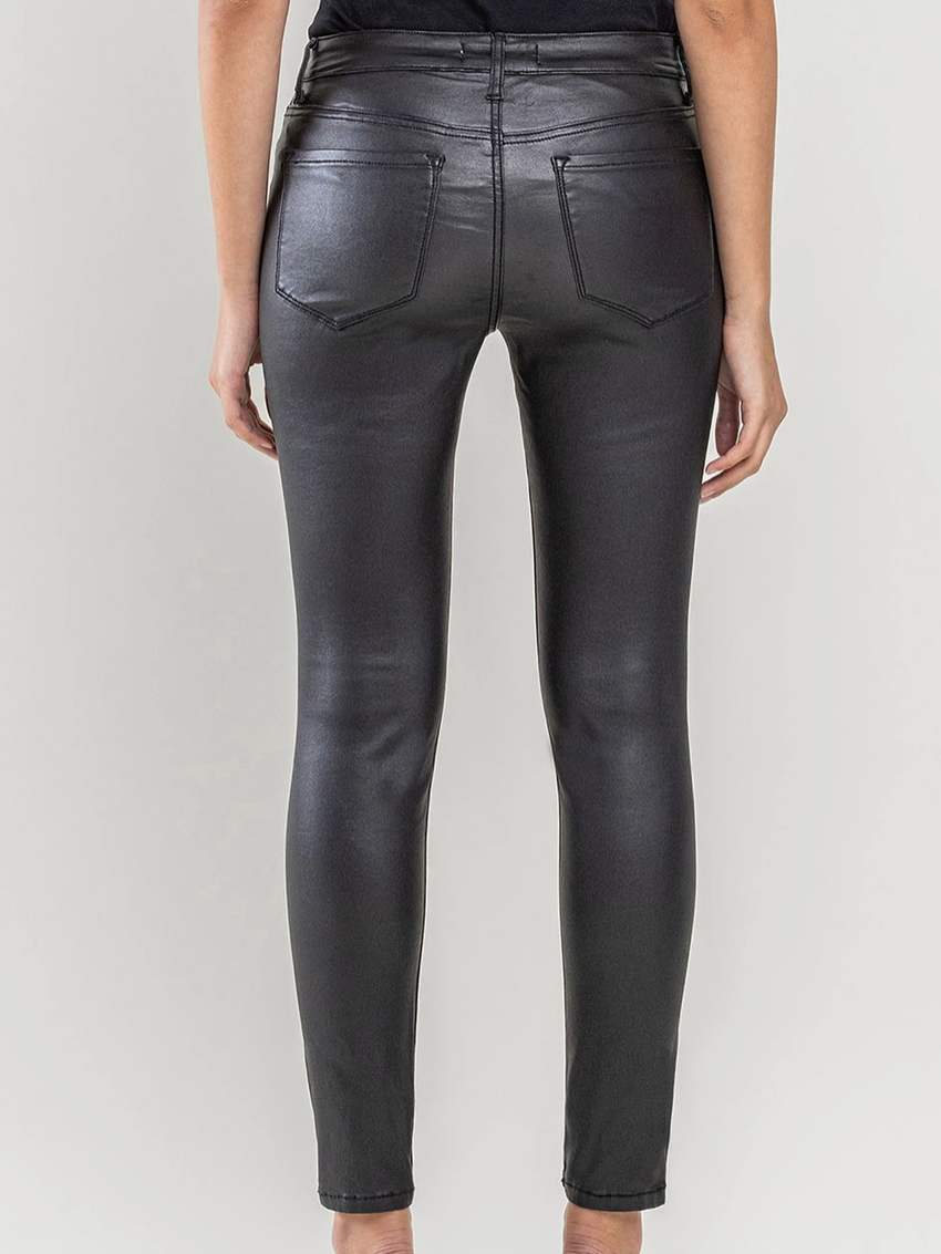 Amber Pu Coated Skinny Jeans