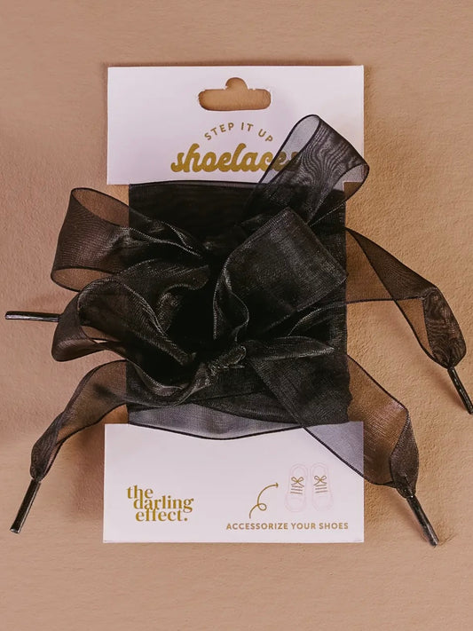Black Sheer Shoelaces